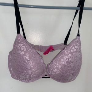 Purple lace bra